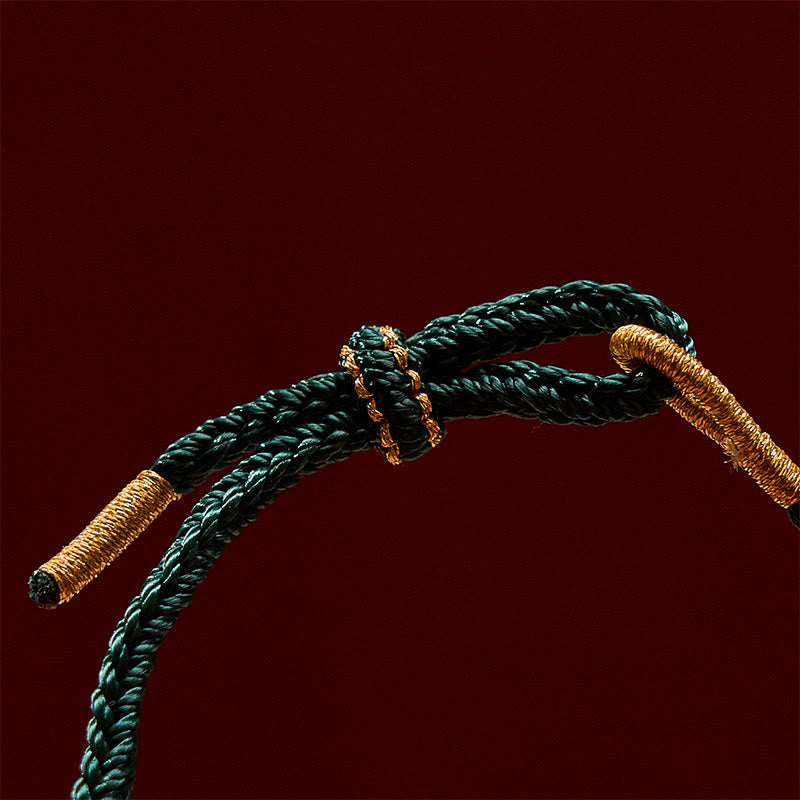 Hand-Woven Red String Peach Blossom Sunflower Luck Bracelet
