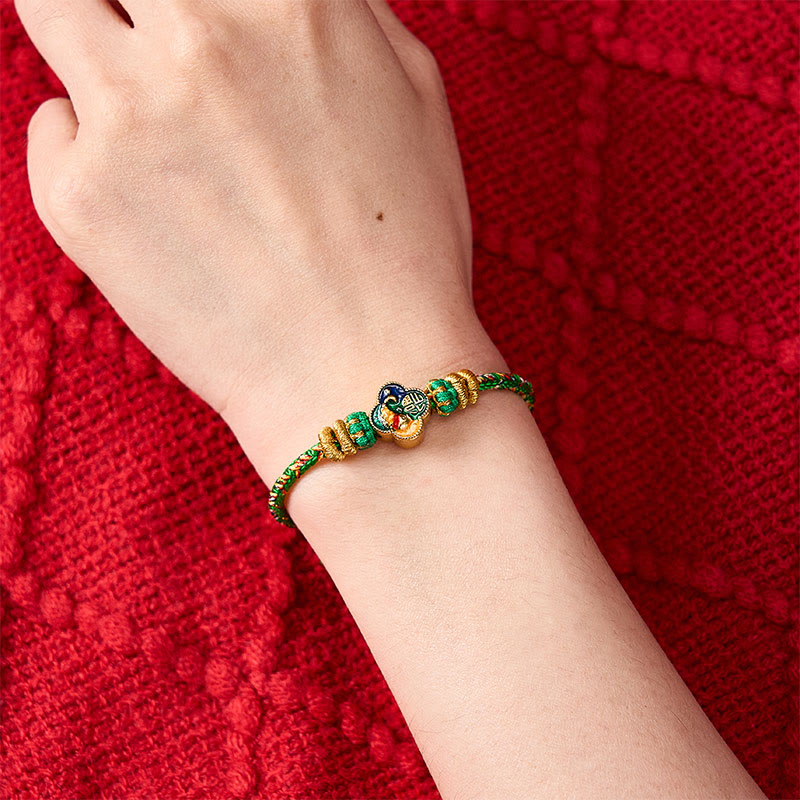 Hand-Woven Koi Fish Fu Character Success Rope Bracelet