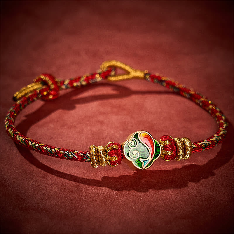 Hand-Woven String Koi Fish Success Rope Bracelet