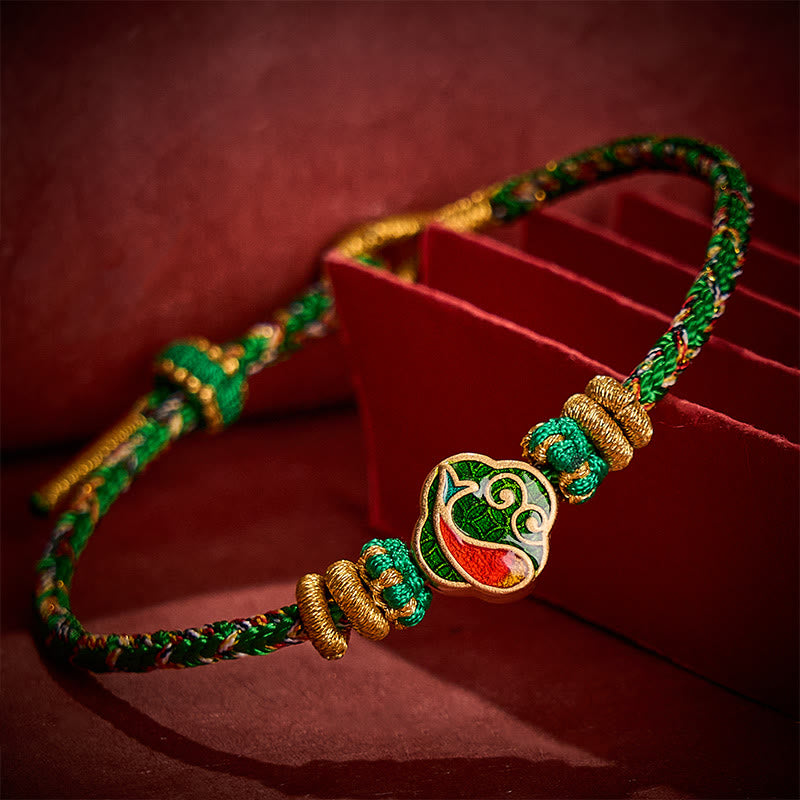 Hand-Woven String Koi Fish Success Rope Bracelet