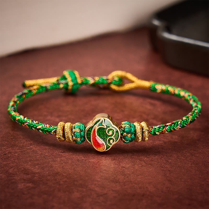 Hand-Woven String Koi Fish Success Rope Bracelet