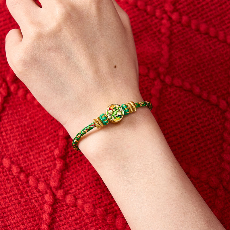 Hand-Woven String Double Koi Fish Protection Rope Bracelet