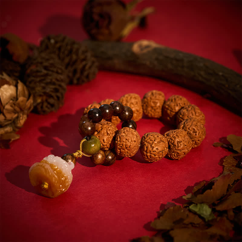 Vajra Seed Charcoal-Grilled Bodhi Lion Pendant Strength Tactile Meditation Beads Decorations