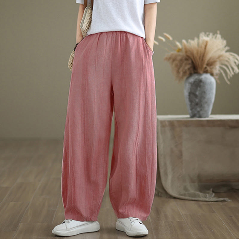 Casual Plain Women's Harem Pants With Pockets