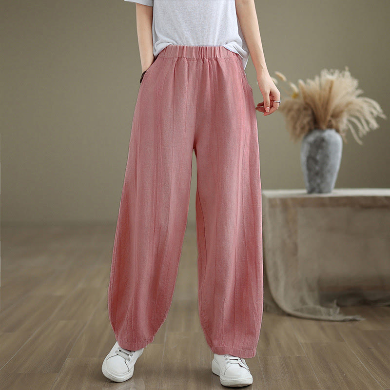 Casual Plain Women's Harem Pants With Pockets