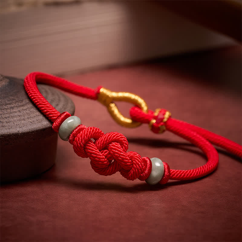 Red String Ruyi Knot Protection Bracelet