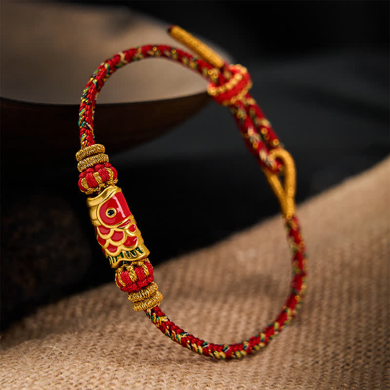 Koi Fish Luck Hand-Woven String Bracelet