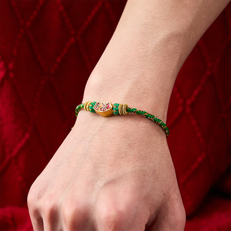 Hand-Woven String Koi Fish Strength Rope Bracelet