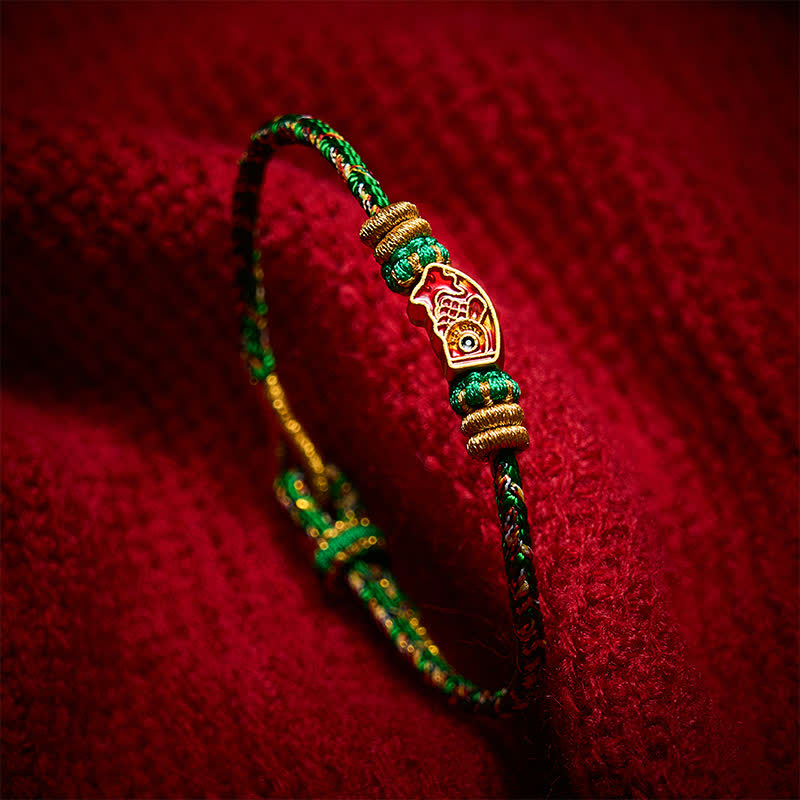 Hand-Woven String Koi Fish Strength Rope Bracelet
