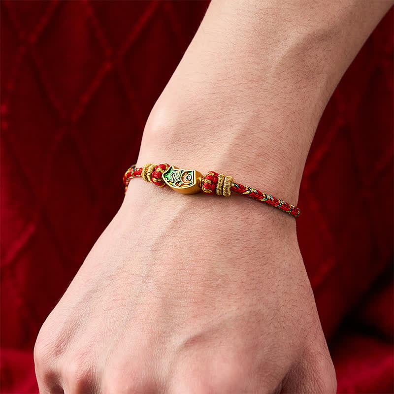 Hand-Woven String Koi Fish Strength Rope Bracelet