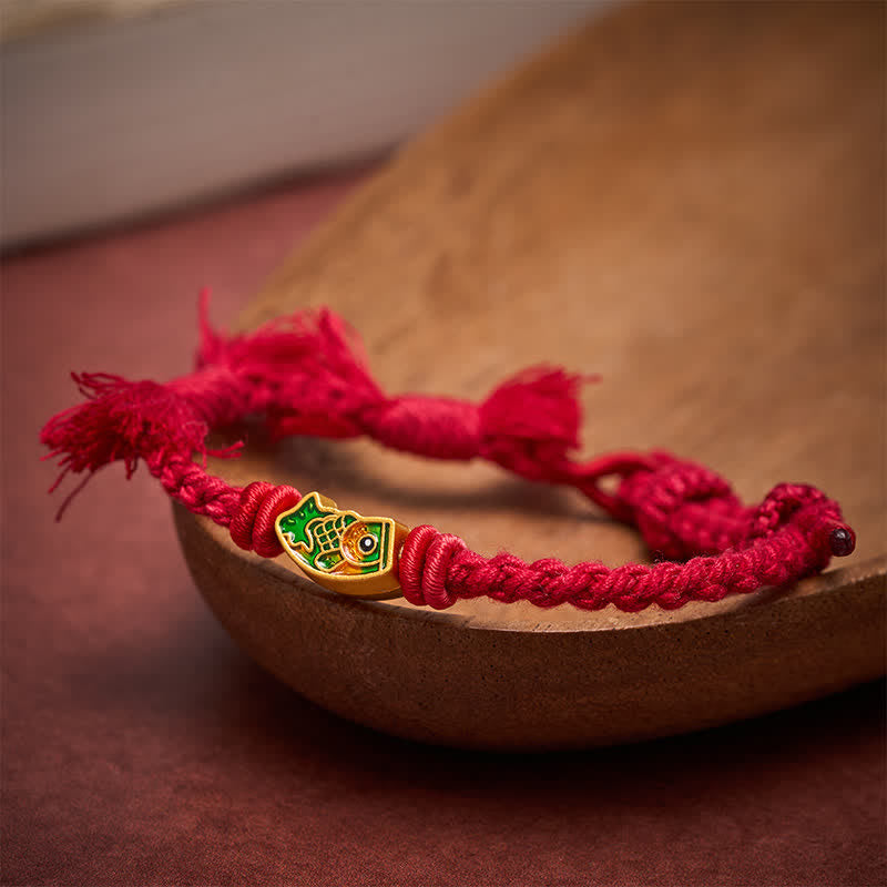 Auspicious Red String Koi Fish Success Bracelet