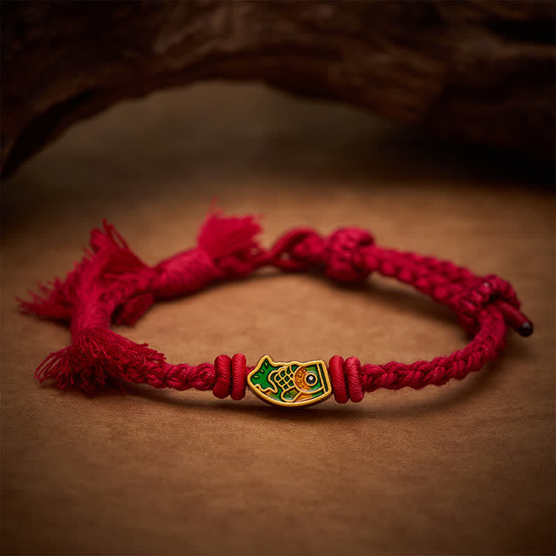 Auspicious Red String Koi Fish Success Bracelet