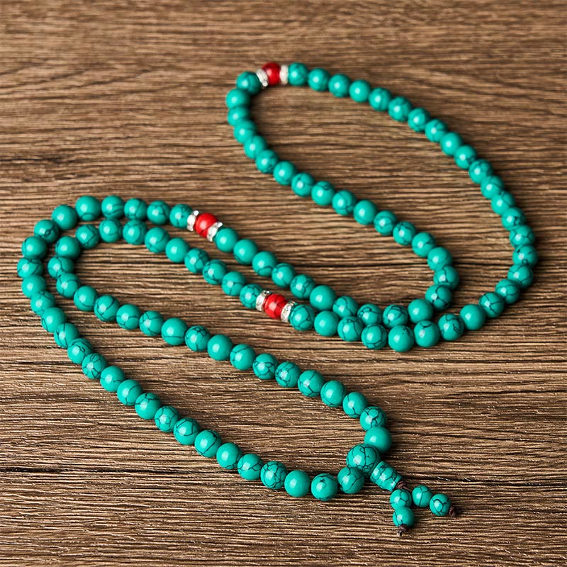 Turquoise Inspired 108 Beads Multi Wrap Protection Mala
