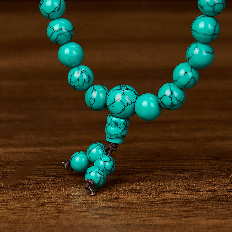 Turquoise Inspired 108 Beads Multi Wrap Protection Mala
