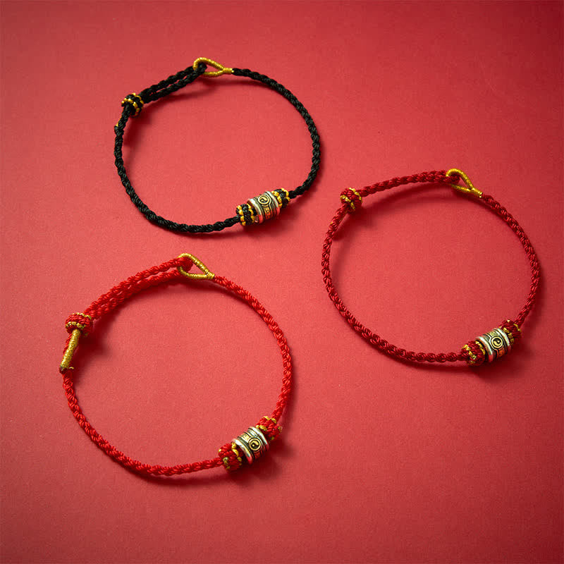 Copper Yin Yang Red String Harmony Bracelet