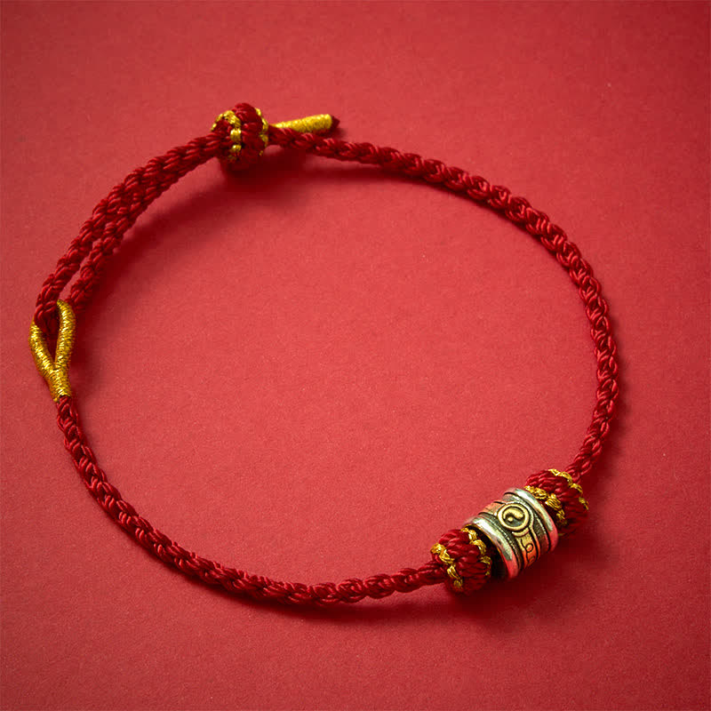 Copper Yin Yang Red String Harmony Bracelet