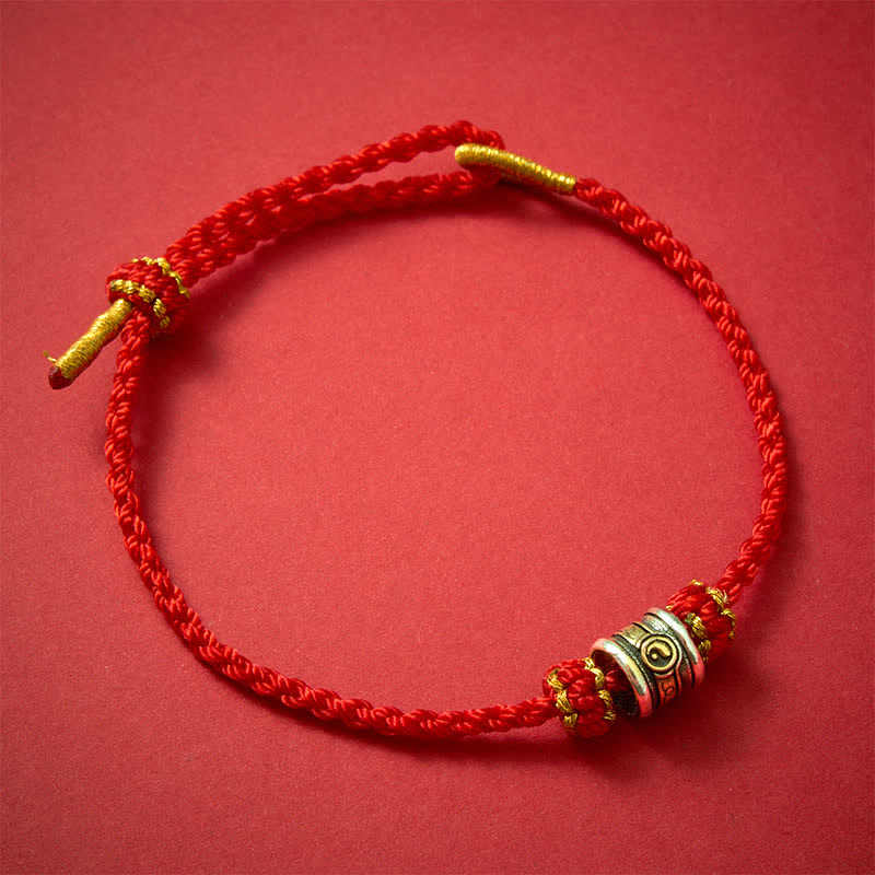 Copper Yin Yang Red String Harmony Bracelet