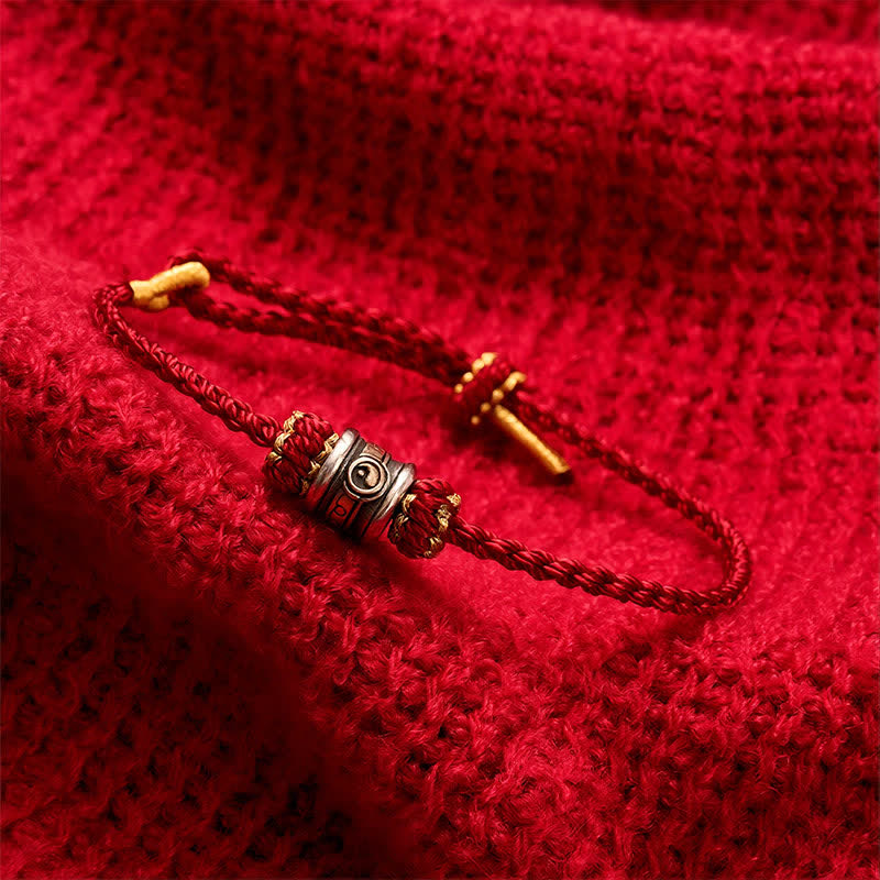 Copper Yin Yang Red String Harmony Bracelet