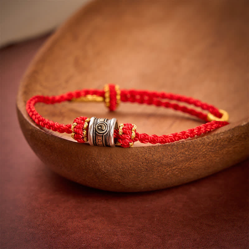 Copper Yin Yang Red String Harmony Bracelet