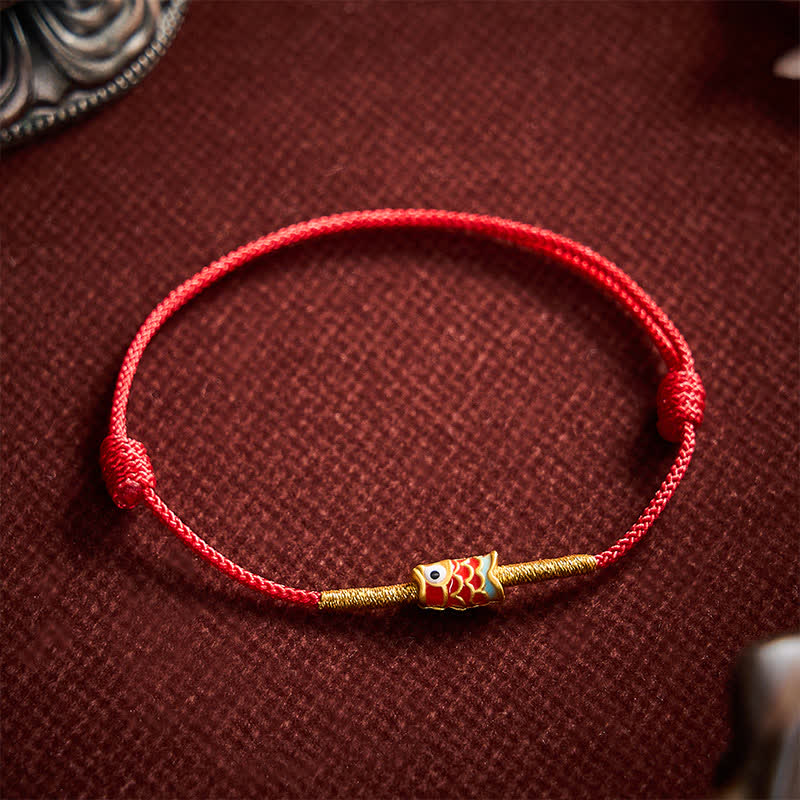 Koi Fish Luck Hand-Woven Red String Bracelet