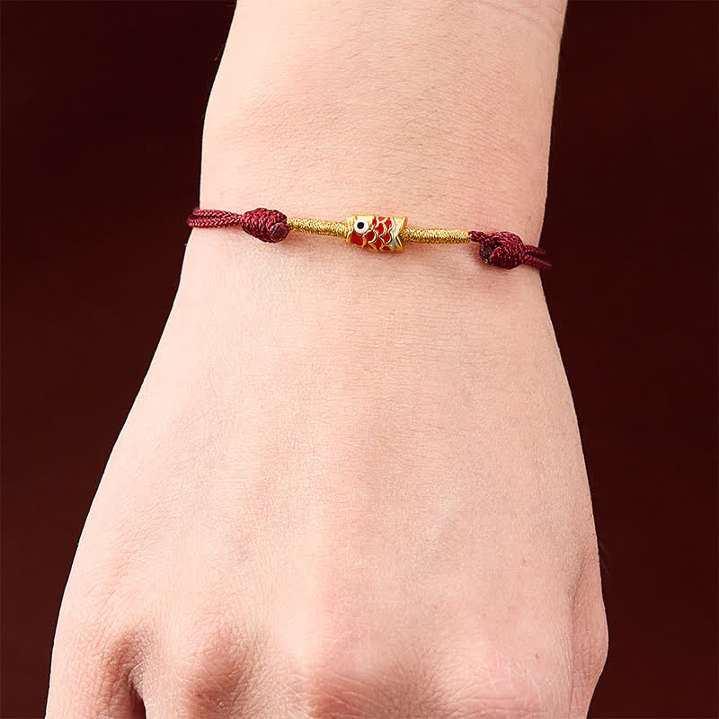 Koi Fish Luck Hand-Woven Red String Bracelet