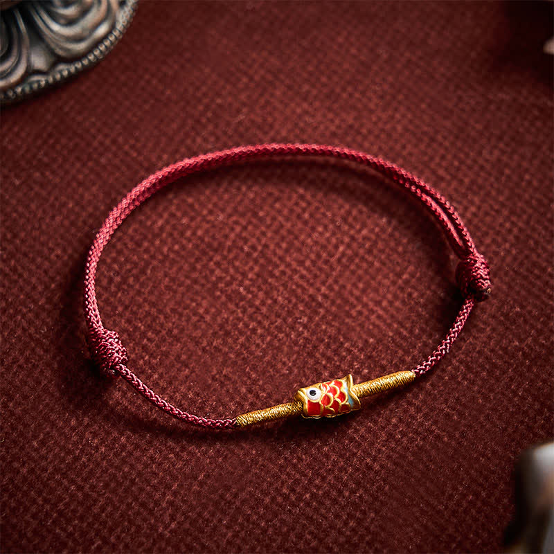 Koi Fish Luck Hand-Woven Red String Bracelet