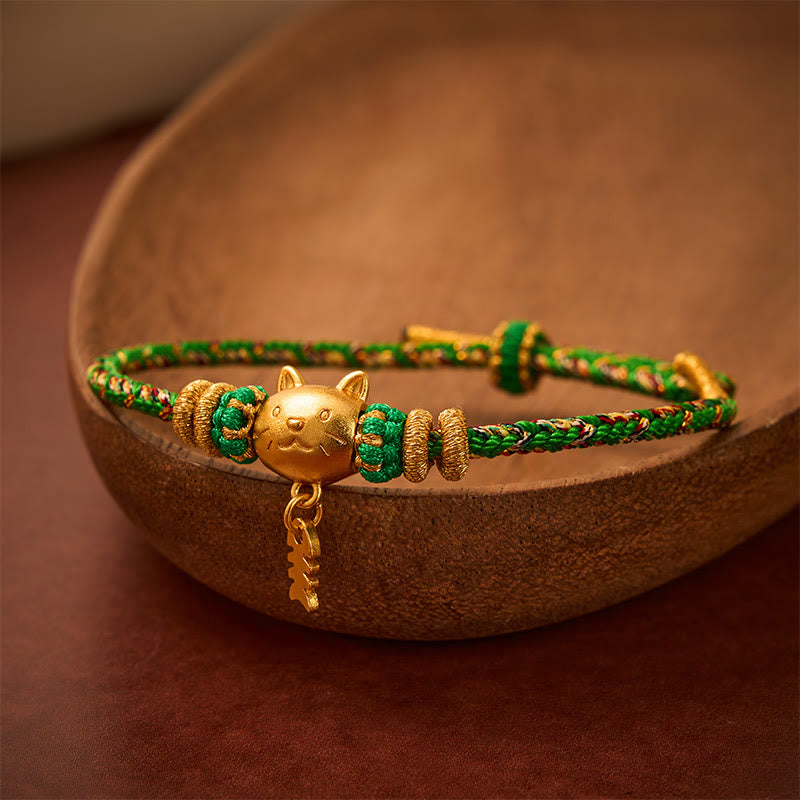 Copper Cat Fish Multiple Colors String Balance Bracelet