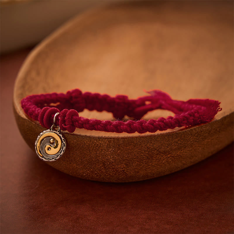 Copper Yin Yang Red String Balance Bracelet