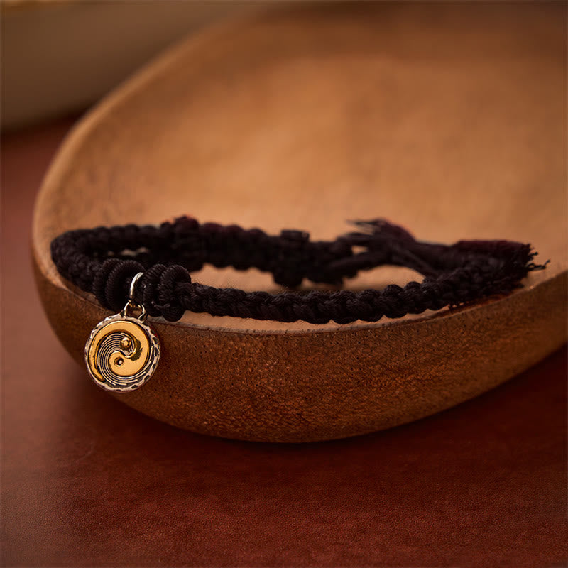 Copper Yin Yang Red String Balance Bracelet