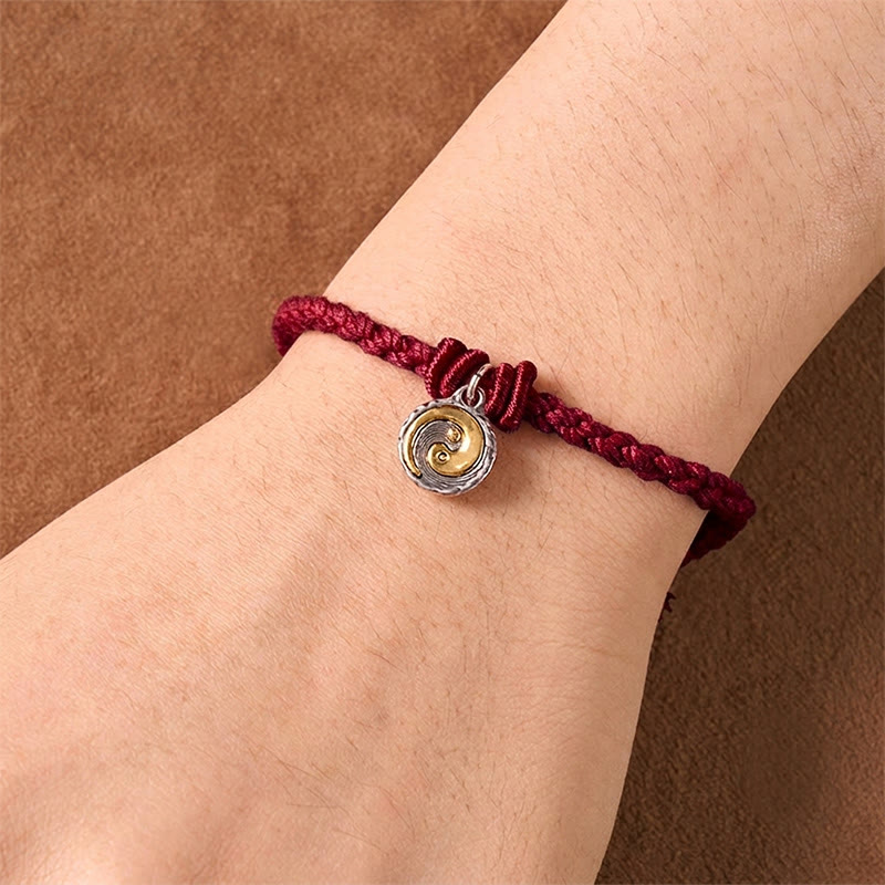 Copper Yin Yang Red String Balance Bracelet