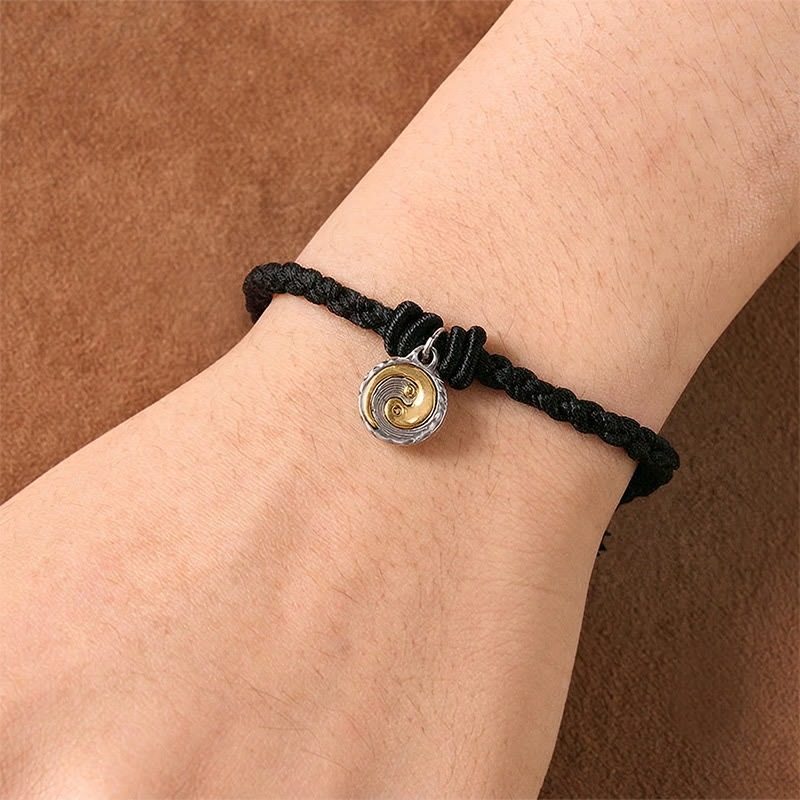 Copper Yin Yang Red String Balance Bracelet