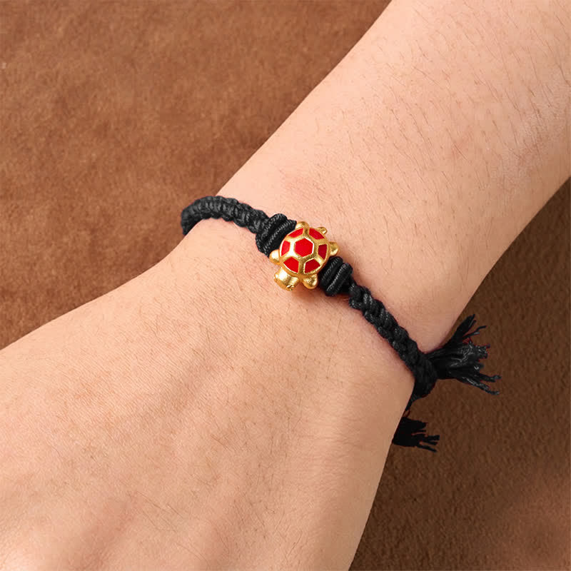 Longevity Turtle Red String Balance Tibet Adjustable Bracelet