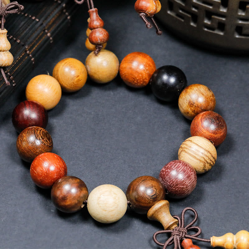108 Beads Wenge Wood Mala Blessing Meditation Bracelet