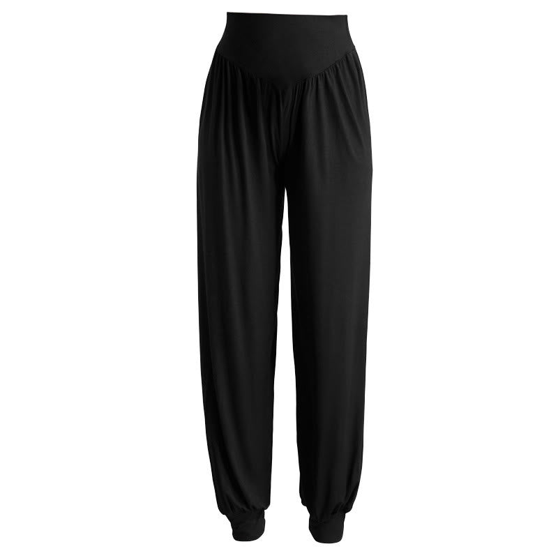Plain Color Loose Modal Yoga Dance Harem Pants
