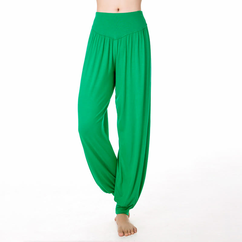 Plain Color Loose Modal Yoga Dance Harem Pants