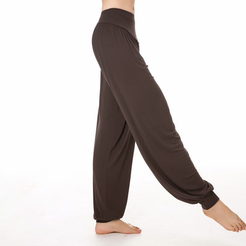 Plain Color Loose Modal Yoga Dance Harem Pants