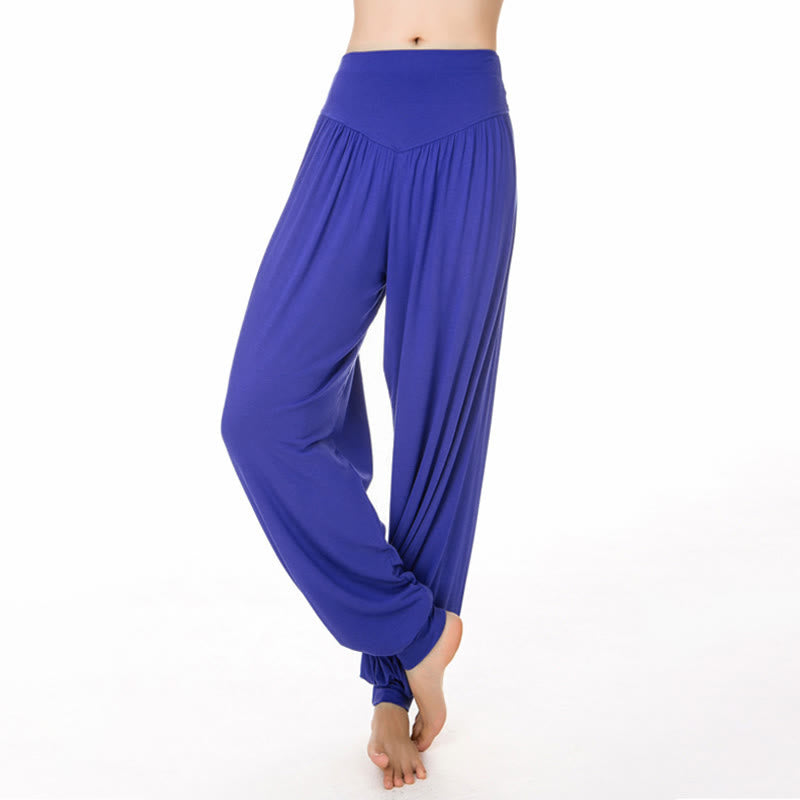 Plain Color Loose Modal Yoga Dance Harem Pants