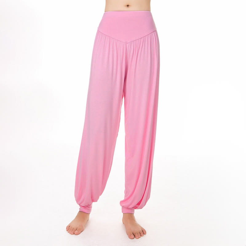 Plain Color Loose Modal Yoga Dance Harem Pants