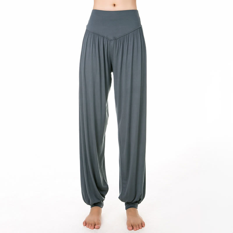 Plain Color Loose Modal Yoga Dance Harem Pants