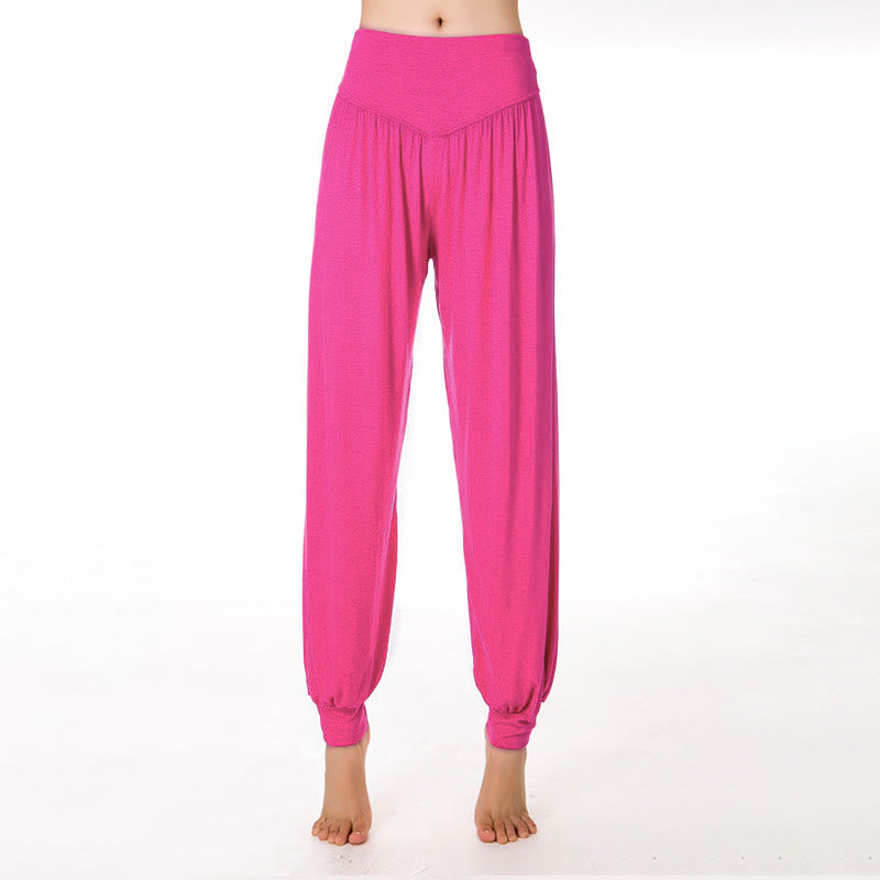 Plain Color Loose Modal Yoga Dance Harem Pants