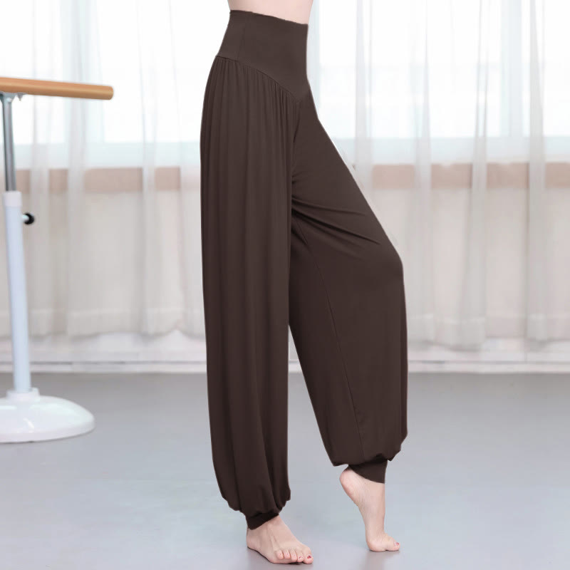 Plain Color Loose Modal Yoga Dance Harem Pants