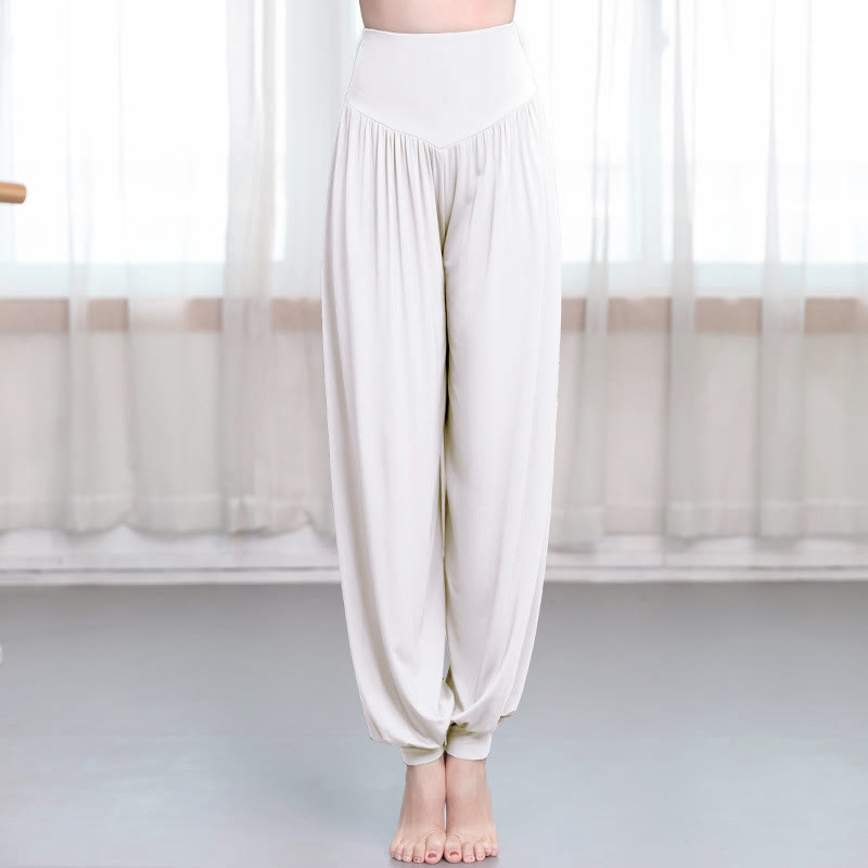 Plain Color Loose Modal Yoga Dance Harem Pants