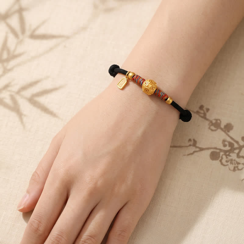 999 Sterling Silver Red String Protection Hand-Woven Bracelet
