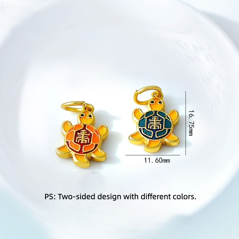 Turtle Charm Gold Plated Copper Red String Balance Tibet Bracelet