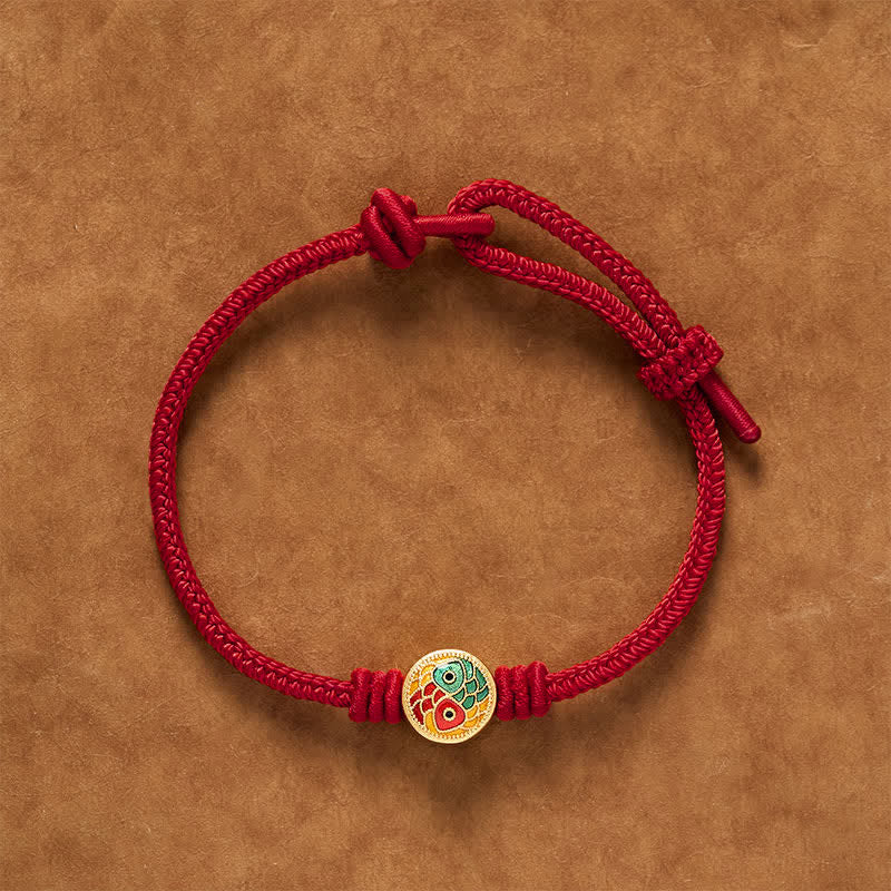 Red String Double Koi Fish Auspicious Bracelet