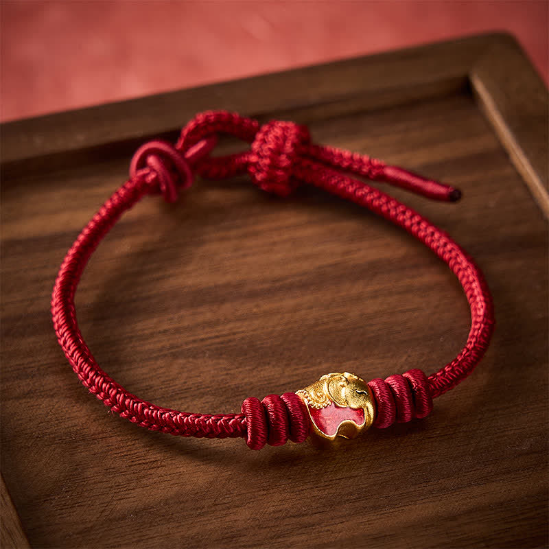 Red Elephant Red String Lucky Protection Bracelet