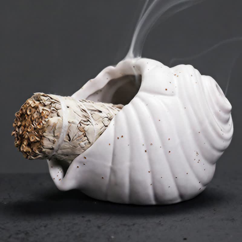 Ceramic Shankha Purification Conch Shell Incense Burners