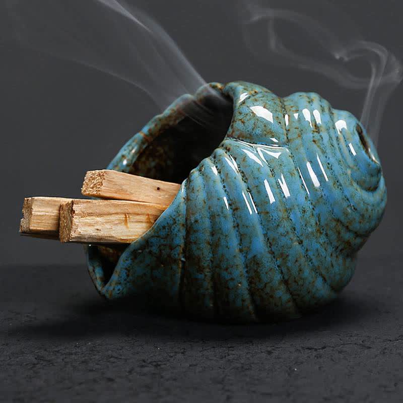 Ceramic Shankha Purification Conch Shell Incense Burners