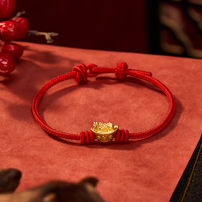 Alloy Pi Xiu Red String Wealth Bracelet