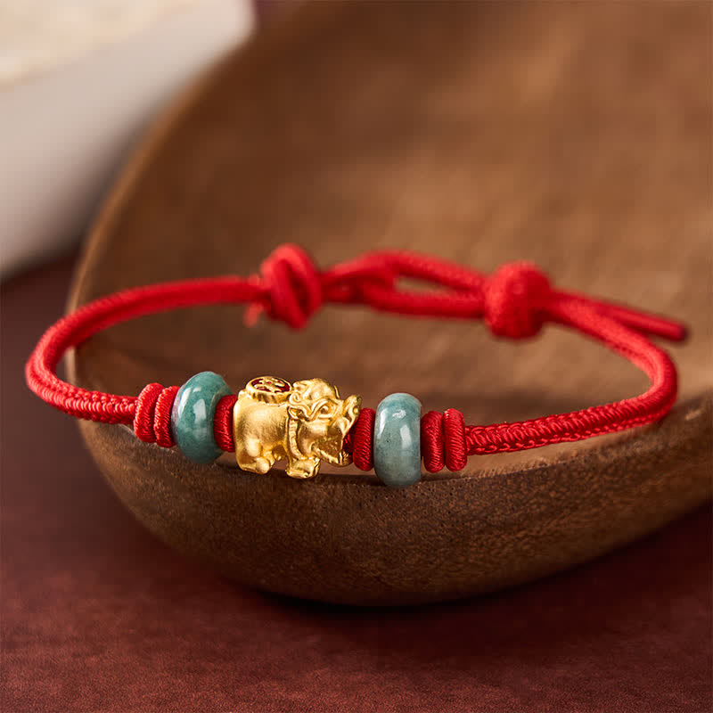 Alloy Pi Xiu Chinese Coin Red String Wealth Bracelet